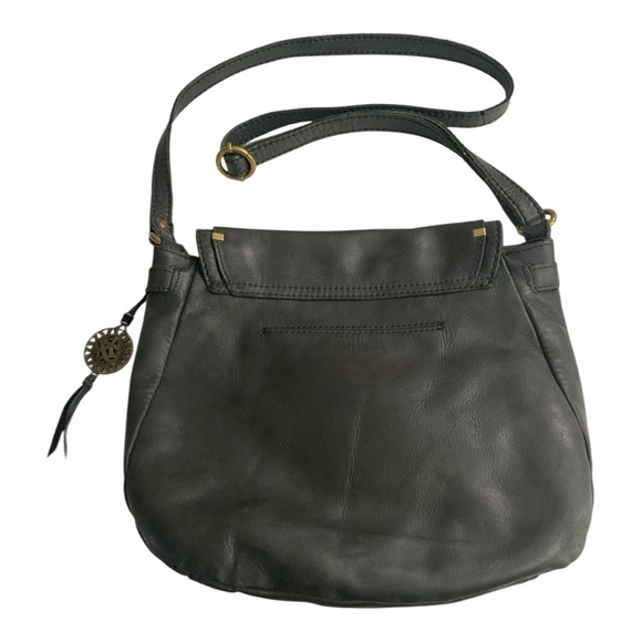 The Sak Serrano Saddle bag Black Leather Shoulder Bag with Gold details - Picture 3 of 10